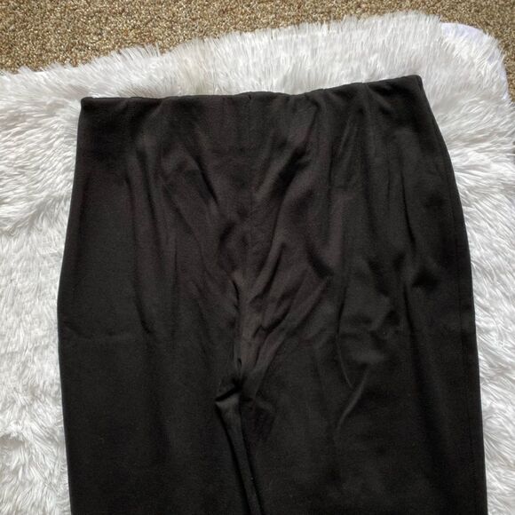 Donna Degnan Trouser Pants Pull On Black Straight Leg Side Zip Women’s Size 6 - Picture 7 of 9